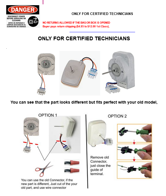 Fan Motor Fits old # Fz.127V.S.360 WR01F03787