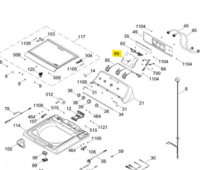WW01F01813 Washer Control Board WW01F01813