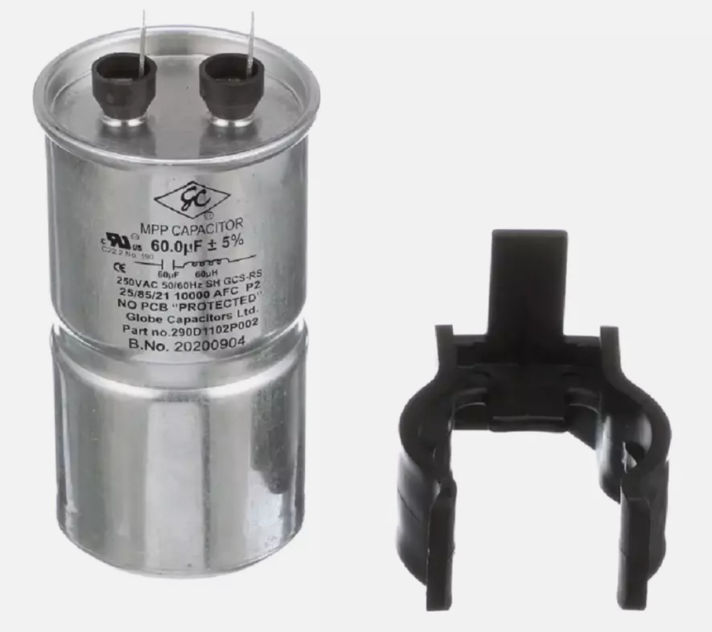 WG04A04234 Mabe GE Washer Capacitor 60 uf & Bracket Kit - WG04A04234