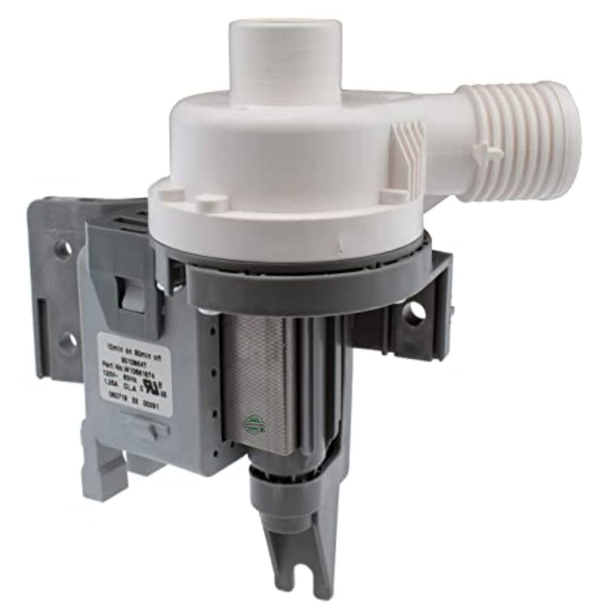 GLOB PRO SOLUTIONS W10727777 W10876600VP B25-3A04 4455877 Washer Water Drain Pump 7" ½ length Approx. Replacement for and compatible with Kenmore Maytag Whirlpool Heavy DUTY
