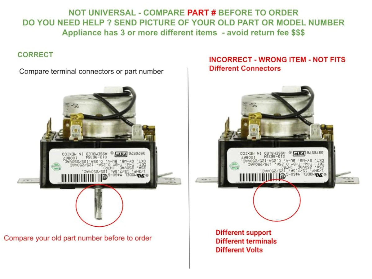 GLOB PRO SOLUTIONS - 3976576 Dryer Timer Cycle Control WP3976576-3976576