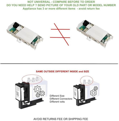 GLOB PRO SOLUTIONS - Original Connector, Hanning DP040-038, DPO40-038Compatible with GE, LG Washer Water Drain Pump Motor DPO40-038