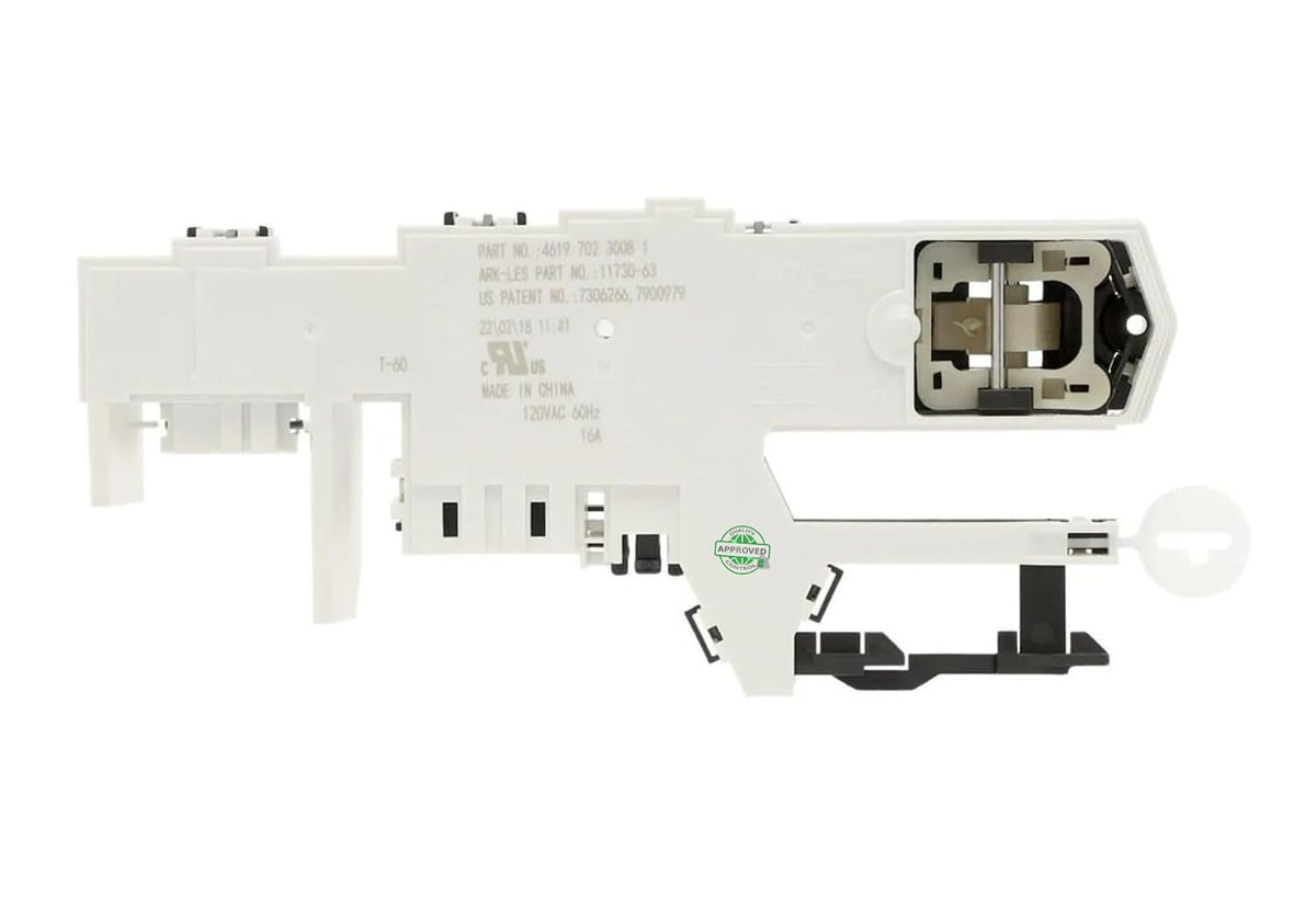 GLOB PRO SOLUTIONS 461970230081 compatible with Kenm. Whirl. Mayt. Washer Door Lock Switch Fits old , s ARK-les Part No.: 11730-62,(4619 702 3008 1)