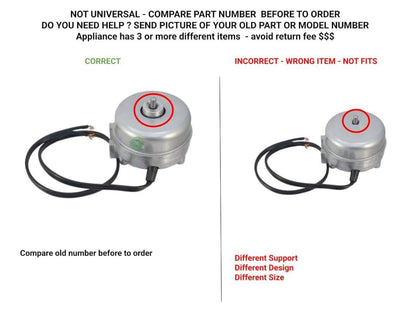 GSPUSA W10822259  CKD22259 X compatible with Whirlpool KitchenAid Roper Refrigerator Condenser Fan Motor fits old number W10822259