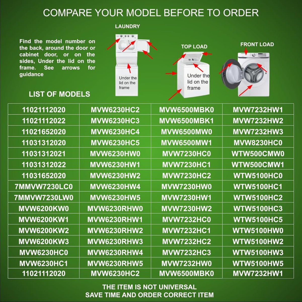 GSPUSA W11700916 CKD700916X compatible with Kenmore, Maytag, Whirlpool Washer Lid Lock Assembly fits old number W11700916