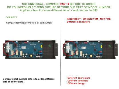 GSPUSA W11342871, W11432568, W11511589 CKD511589X compatible with Whirlpool Range Control Board (Black) fits old number W11594224