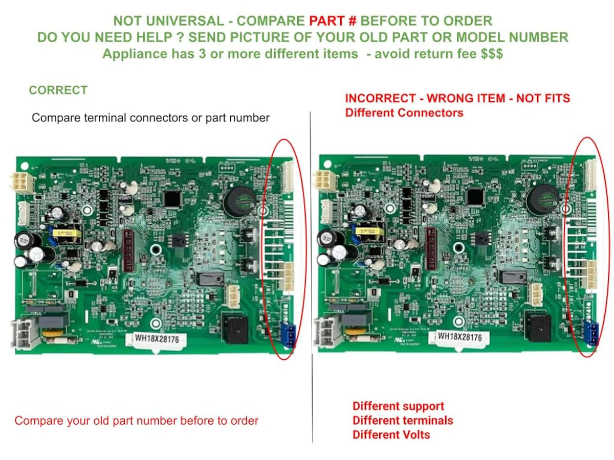 GSPUSA WH22X38441C CKD38441CX compatible with GE, Hotpoint Washer Main Control Board fits old number WH22X38441C