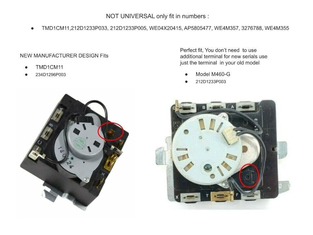 GSPUSA Knob TMD1CM11-KIT Dryer Timer Fits old number: TMD1CM11, 234D1296P003