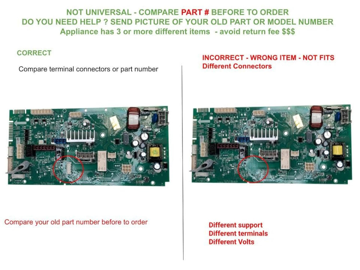 GSPUSA WH22X35518, WH22X36638, WH22X36858 CKDX36858X compatible with GE Washer Main Control Board w/Instructions fits old number WH22X35518, WH22X36638, WH22X36858