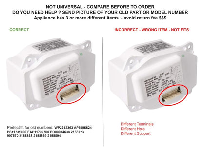 GSPUSA 2198594, 2212363, 8201520 CKD201520X compatible with Kenmore, Kitchen Aid, Whirlpool Refrigerator Auger Drive Motor fits old number 2198594, 2212363, 8201520