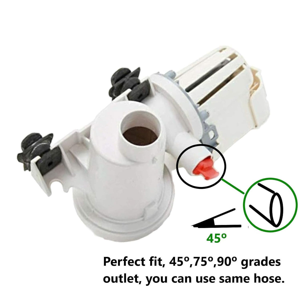 ReplacementPartsUSA WPW10241025 - Front load Washer Pump Fits W10241025 WPW10241025, W10321032, 46197020.. and 20 MORE Part Numbers
