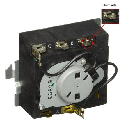 GLOB PRO Model TMD1EM03, TMD1FM07 234D1296P004 Dryer Timer compatible with GE, Hotpoint RCA NormPacific Model TMD1EM03,TMD1FM07
