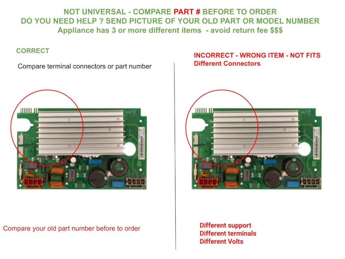 GSPUSA WH22X38837 CKDX38837X compatible with GE Washer Inverter Control Board fits old number WH22X38837