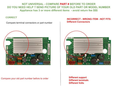 GSPUSA WH22X38837 CKDX38837X compatible with GE Washer Inverter Control Board fits old number WH22X38837