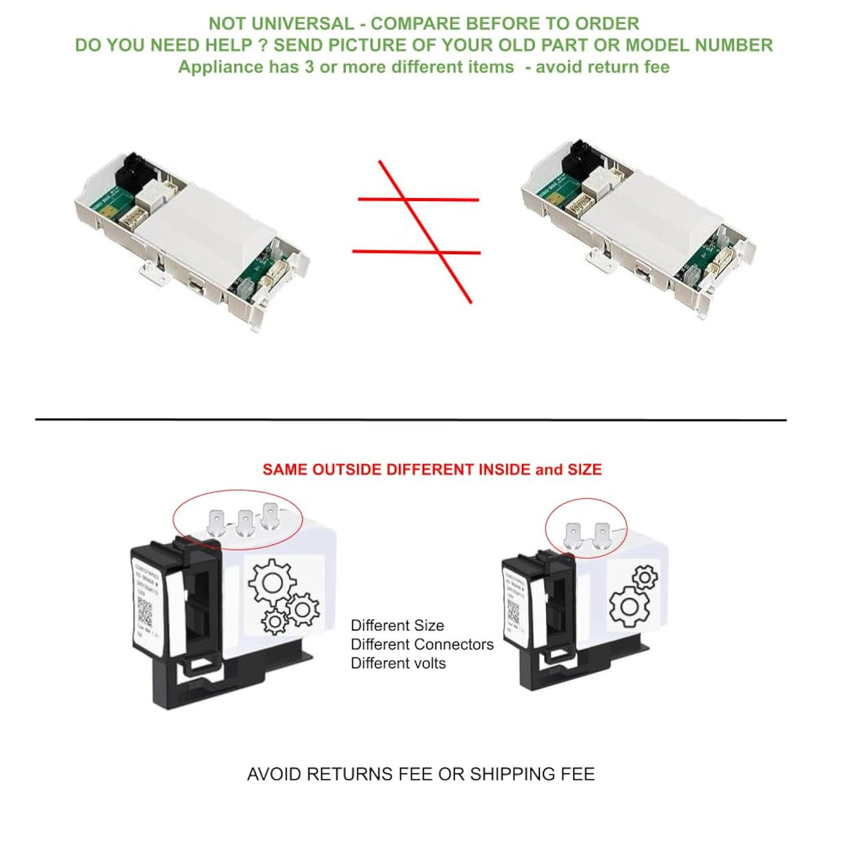 GSPUSA A03648203 CKD648203X compatible with Electrolux Washer Door Lock Switch fits old number A03648203