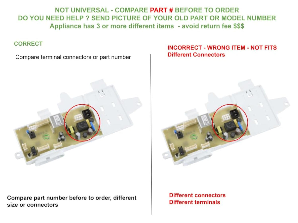 GSPUSA W11491433, 4979450 CKD979450X compatible with Maytag, Whirlpool Washer Main Control Board fits old number W11626074